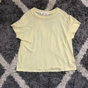 Pink Rose- Loose Yellow Short Sleeve Tee